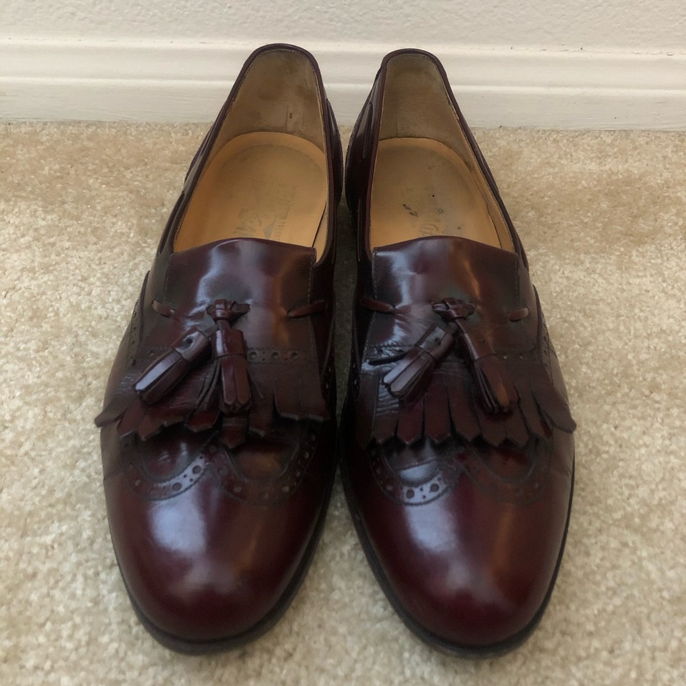 Salvatore Ferragamo Mens Lucas Loafer 10B tassels